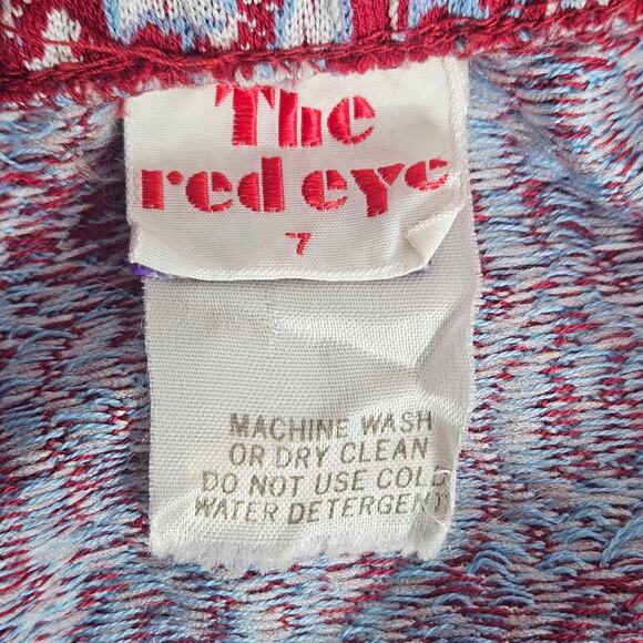 VTG 1960s THE RED EYE Mushroom Print Elastic Waist Shorty Shorts, sz 7 - Picture 6 of 8